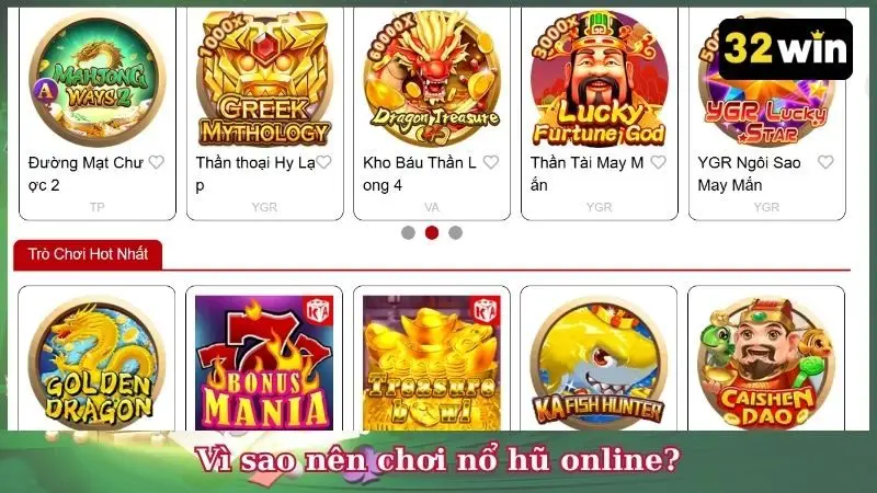 Vì sao nên chơi nổ hũ online?