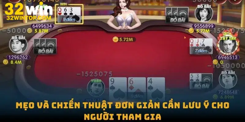 Chiến thuật chơi bài liêng dễ áp dụng